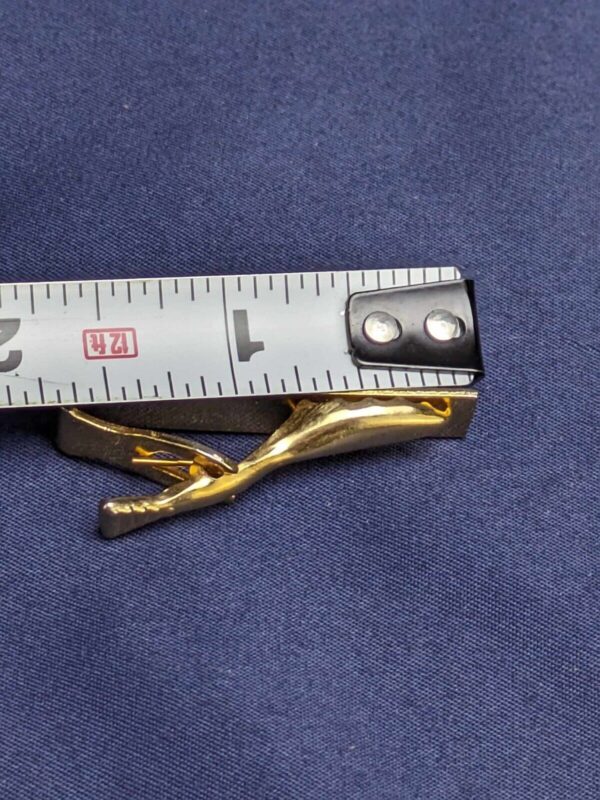 Vintage Gold Tone Bolt Tie Clip Pin Clasp - Image 3