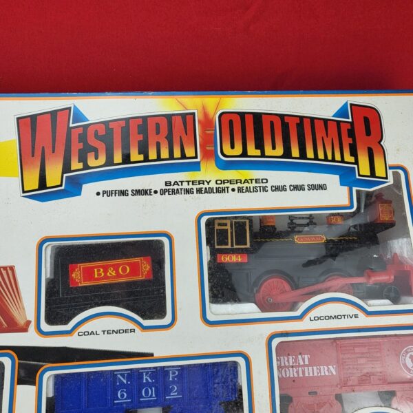 Vintage Western Old Timer Battery Operated Train Set In Original Box - Image 2