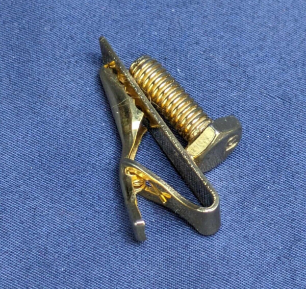 Vintage Gold Tone Bolt Tie Clip Pin Clasp - Image 2