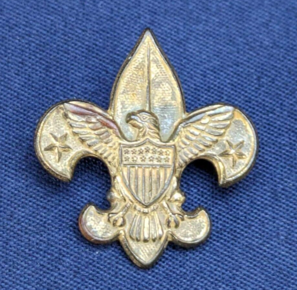 Vintage Boy Scout Lapel Pin PAT. 1911 Gold Tone w/ Eagle BSA