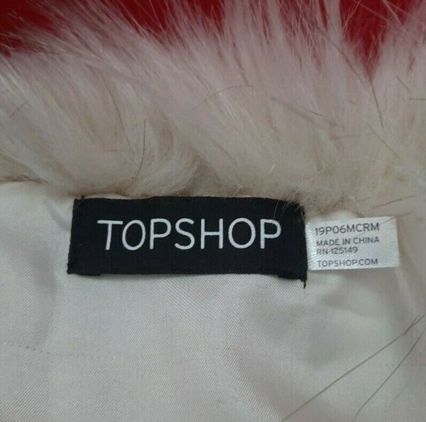 White Topshop Faux Fur Scarf/Collar Neck Stole - Image 3