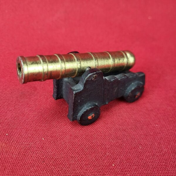 Vintage Cast Iron & Brass Toy Replica Cannon - Image 2