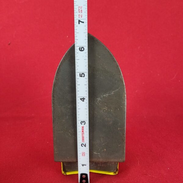 Vintage Toy Pretend Yellow Iron Tin with White Plastic Handle USA - Image 4