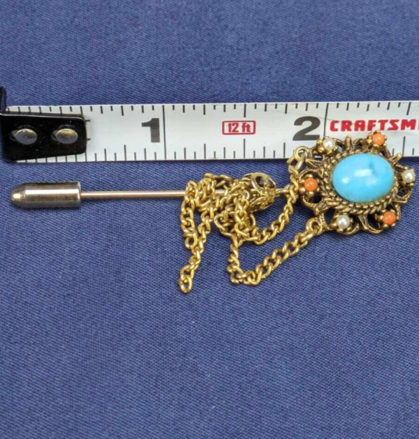 Vintage Gold Tone Art Co. Elegant Fashion Stickpin Scarf Hat Pin 2.50" - Image 6