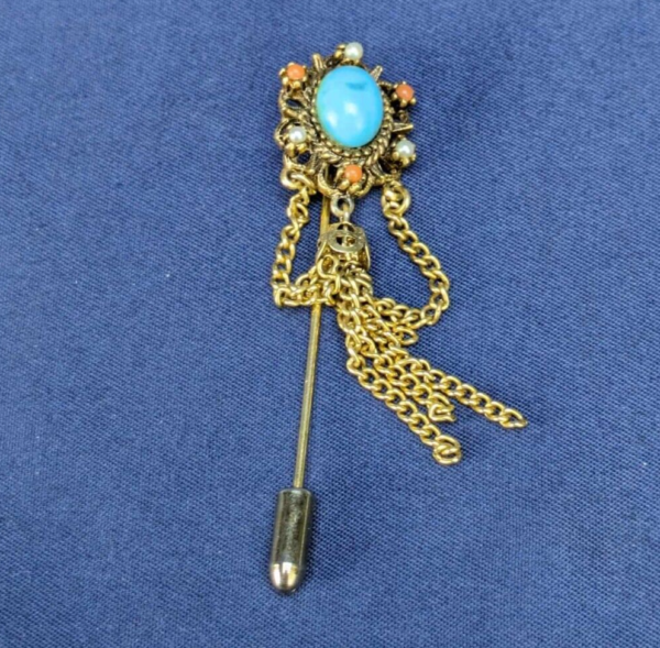 Vintage Gold Tone Art Co. Elegant Fashion Stickpin Scarf Hat Pin 2.50"